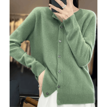 Livia | Women’s Cashmere Blend V-Neck Cardigan
