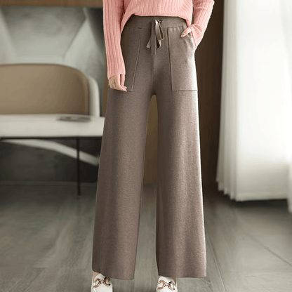 Chamanie | Women’s Wool Blend Wide-Leg Pants