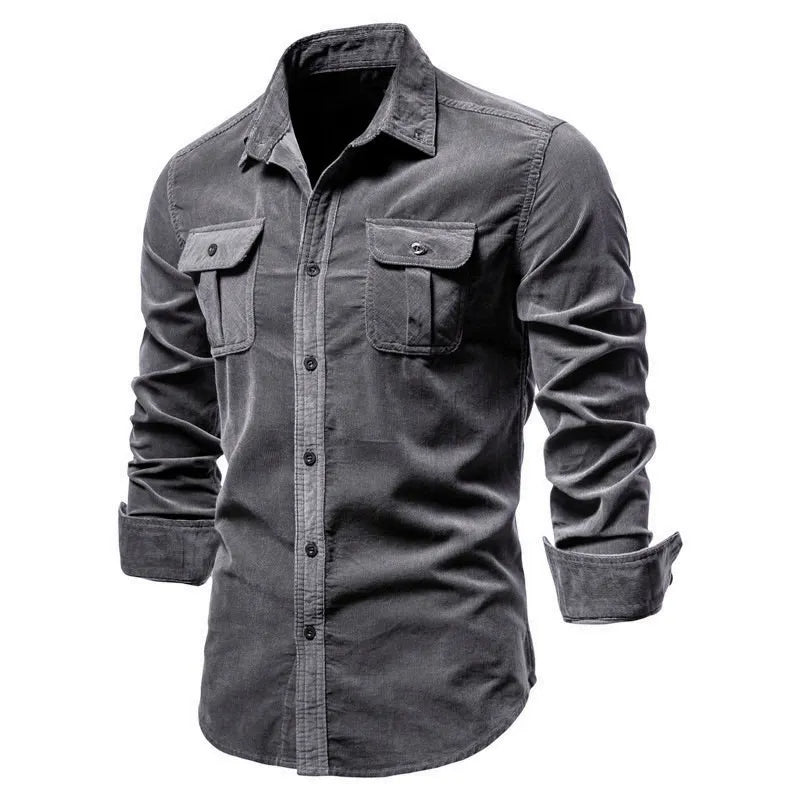 Caverno | Men’s Slim-Fit Cotton Corduroy Shirt