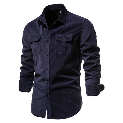 Caverno | Men’s Slim-Fit Cotton Corduroy Shirt