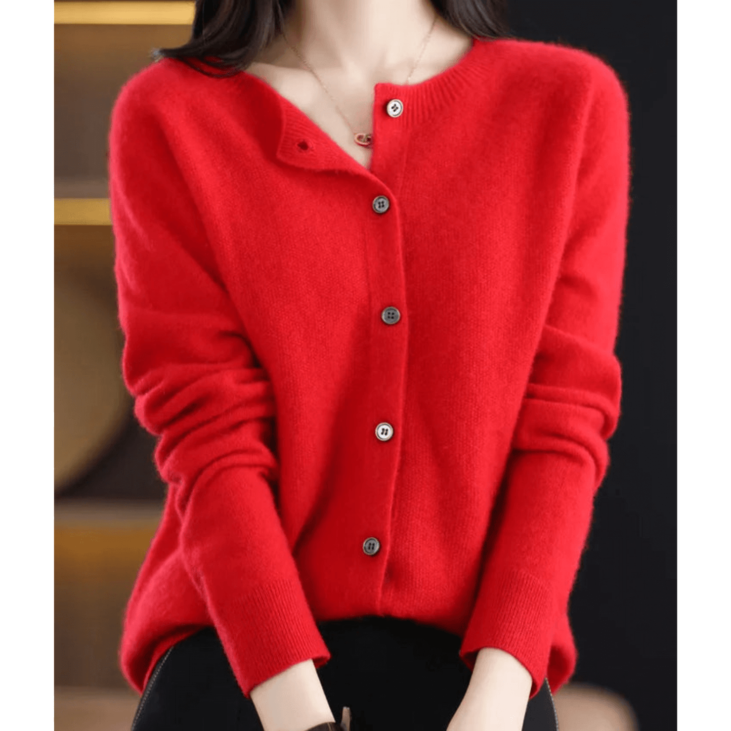 Livia | Women’s Cashmere Blend V-Neck Cardigan