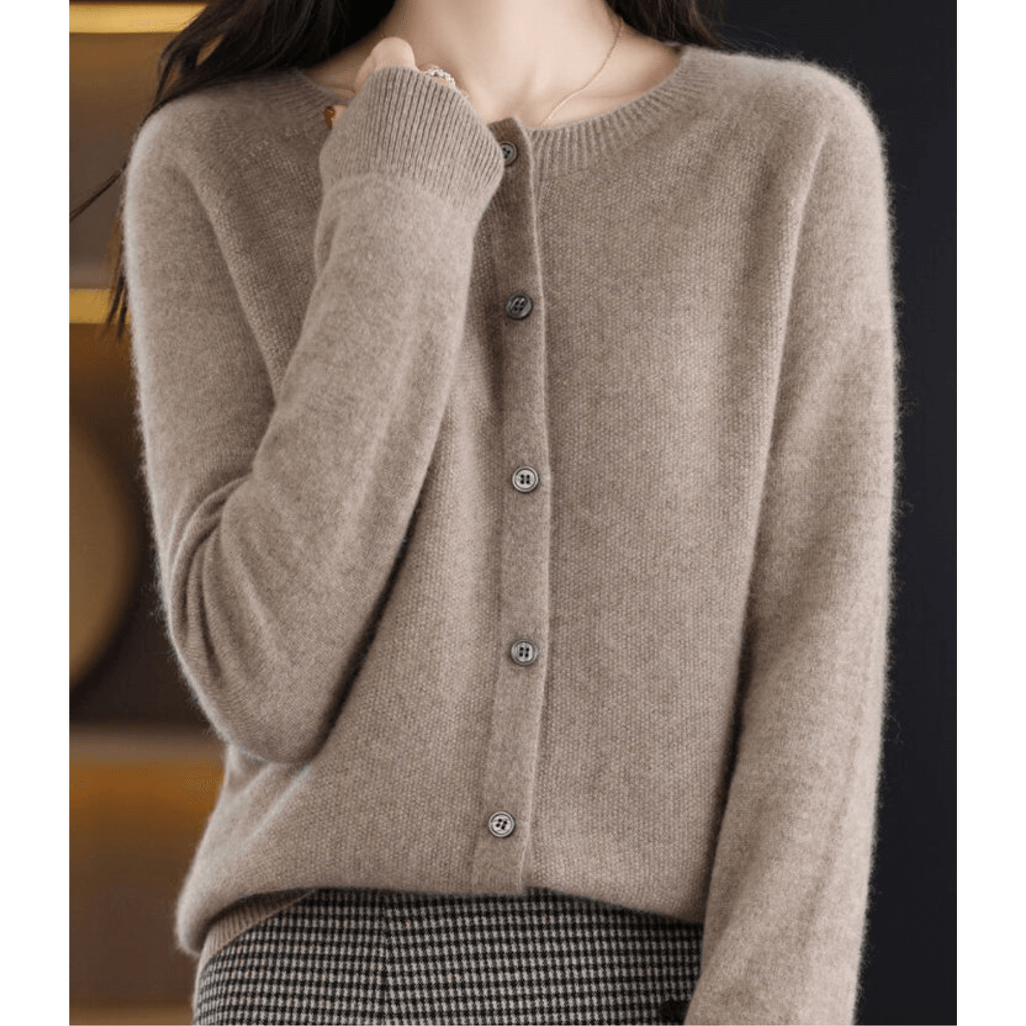 Livia | Women’s Cashmere Blend V-Neck Cardigan