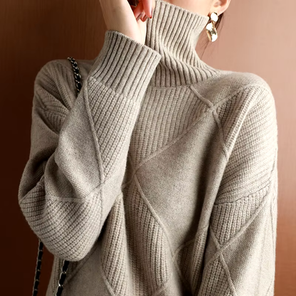Yuria | Women’s Ribbed Knit Turtleneck Sweater