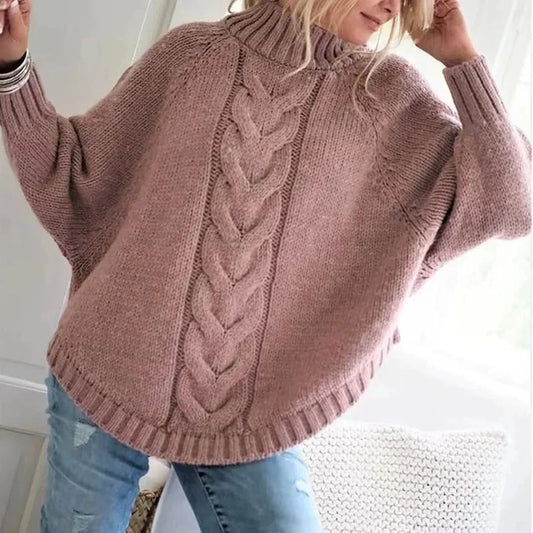 Bravelle | Women’s Chunky Cable Knit Wool Blend Pullover Sweater