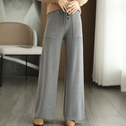 Chamanie | Women’s Wool Blend Wide-Leg Pants