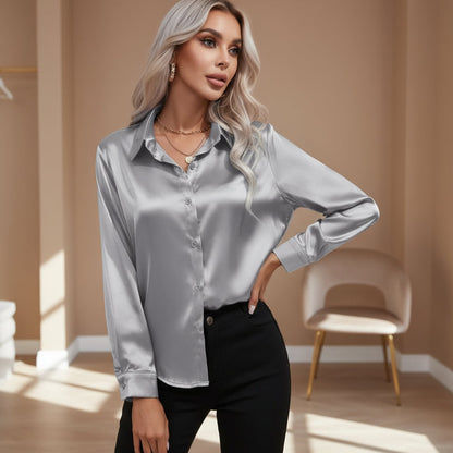 Women’s Blouse | Elegant Loose Fit, Long Sleeve Design - 12