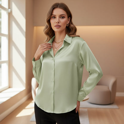 Women’s Blouse | Elegant Loose Fit, Long Sleeve Design - 13