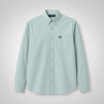 Fred Perry Men's Long Sleeve Button-Down Shirt – Premium Cotton Smart Casual Shirt