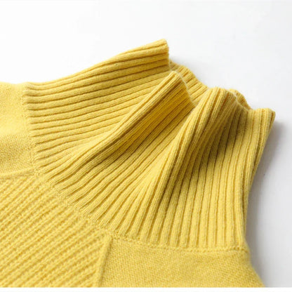 Leone | Women’s Hand-Knit Diamond Turtleneck Sweater