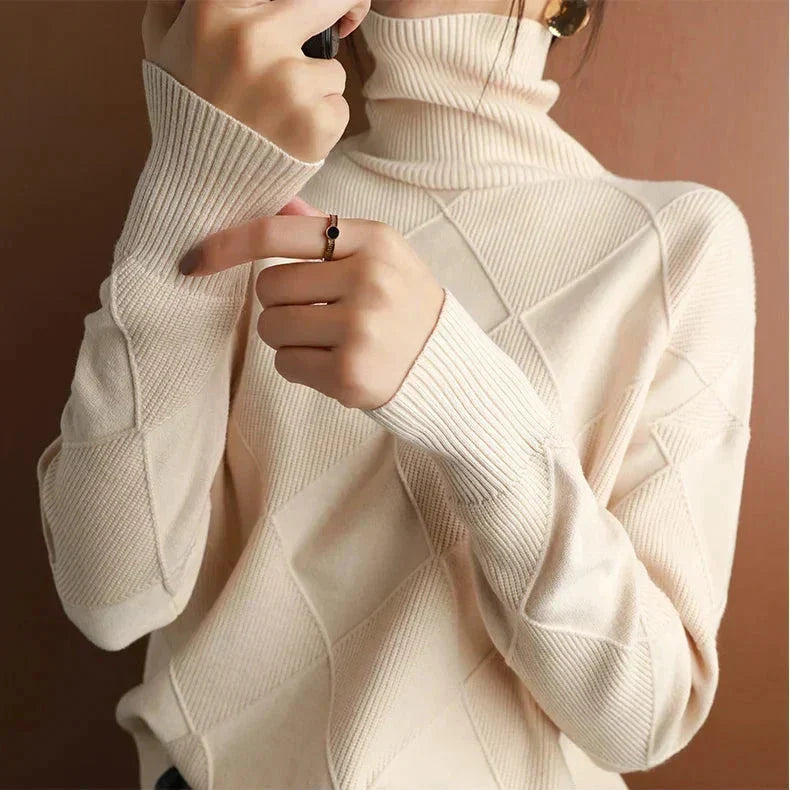 Yuria | Women’s Ribbed Knit Turtleneck Sweater
