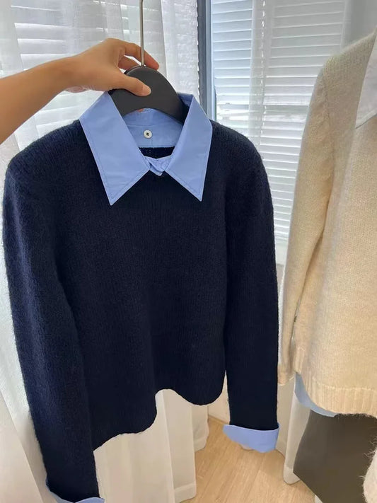 Keilan | Women’s Layered Collar Knit Sweater