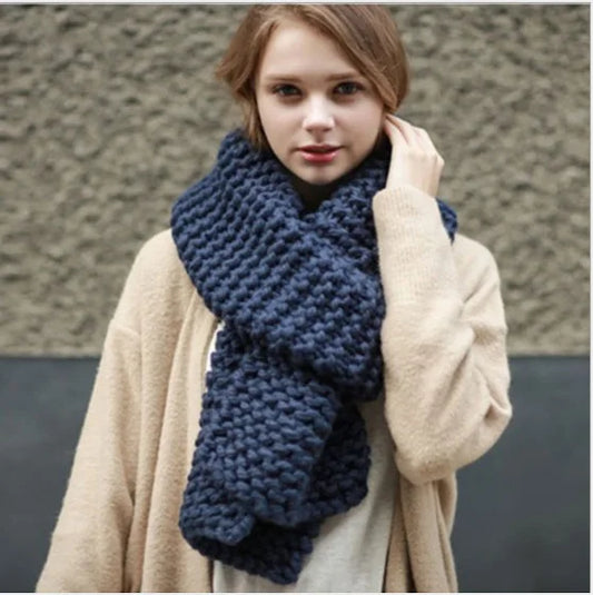 Merinda | Women’s Chunky Knit Wool Blend Scarf