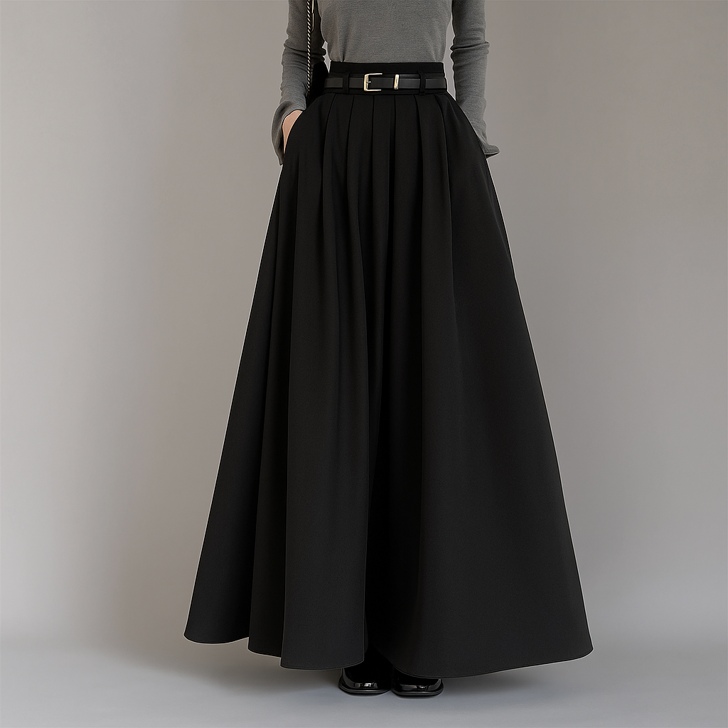 Jhoyan | Women’s Pleated High-Waist Maxi Skirt