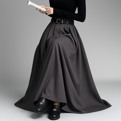 Jhoyan | Women’s Pleated High-Waist Maxi Skirt