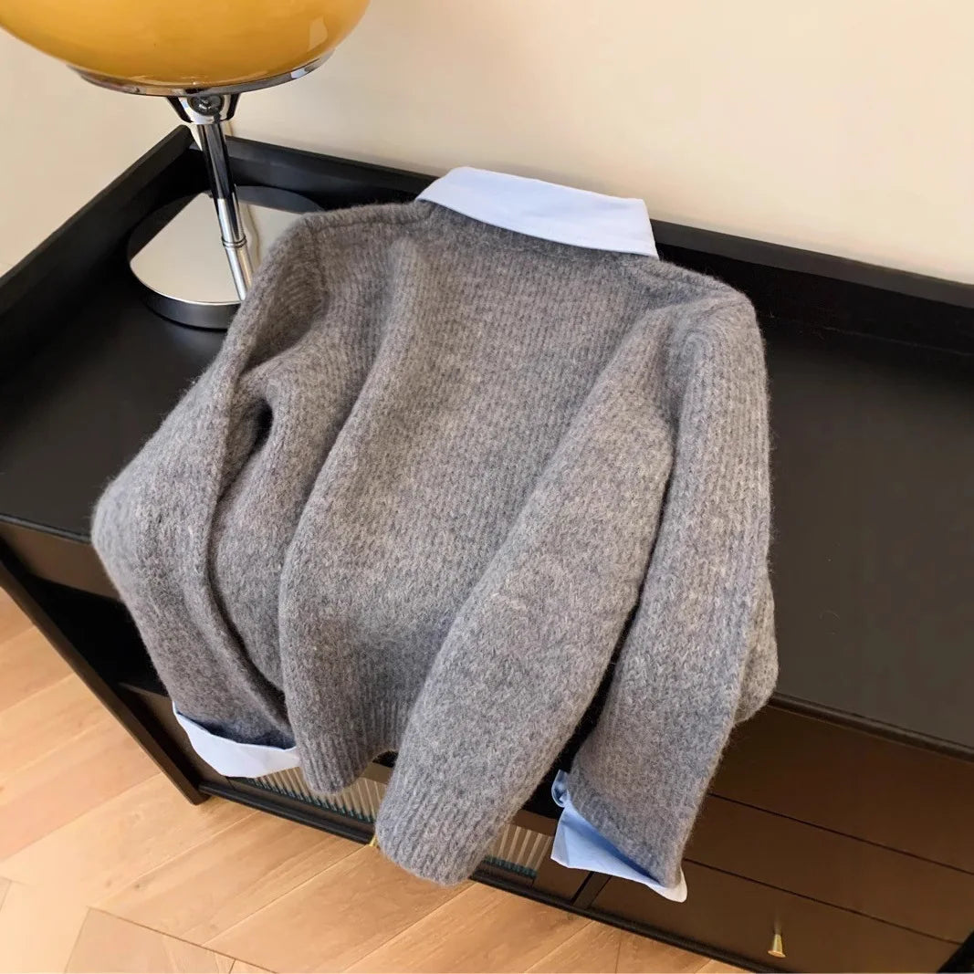 Keilan | Women’s Layered Collar Knit Sweater