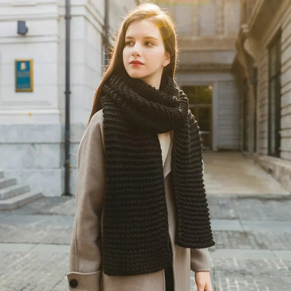 Merinda | Women’s Chunky Knit Wool Blend Scarf