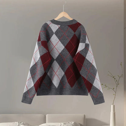 Ardwell | Men’s Argyle Cotton Blend Knit Sweater