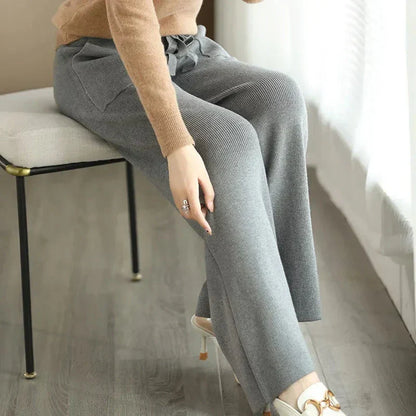 Chamanie | Women’s Wool Blend Wide-Leg Pants