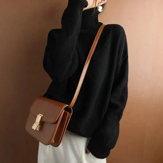 Yuria | Women’s Ribbed Knit Turtleneck Sweater