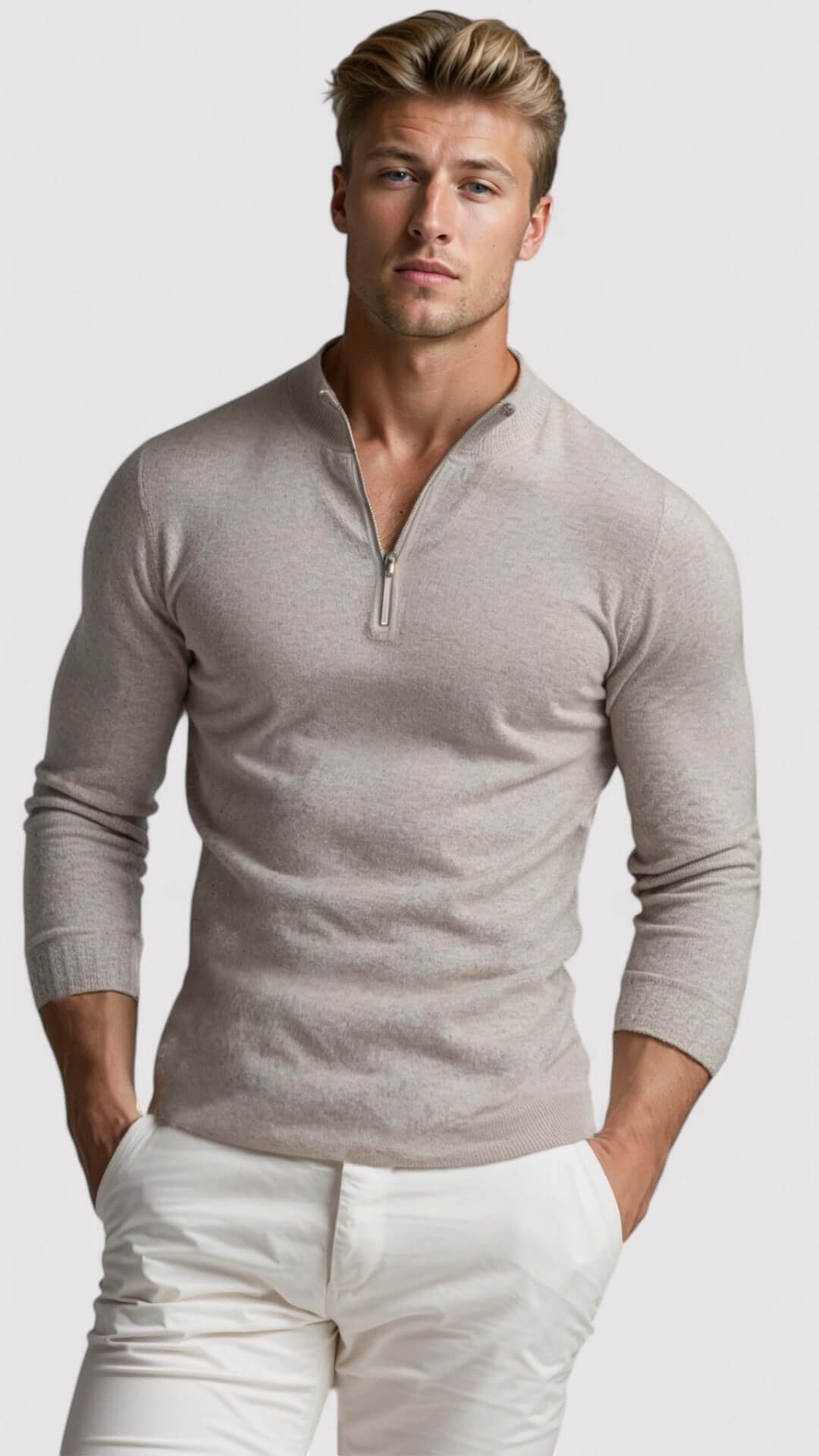 Trinor | Men’s Half-Zip Soft Knit Sweater