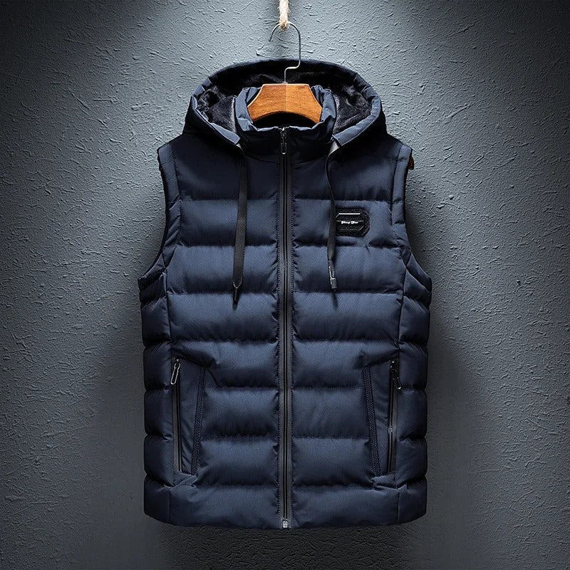 Alpine | Men’s Thermo Insulated Puffer Vest with Detachable Hood